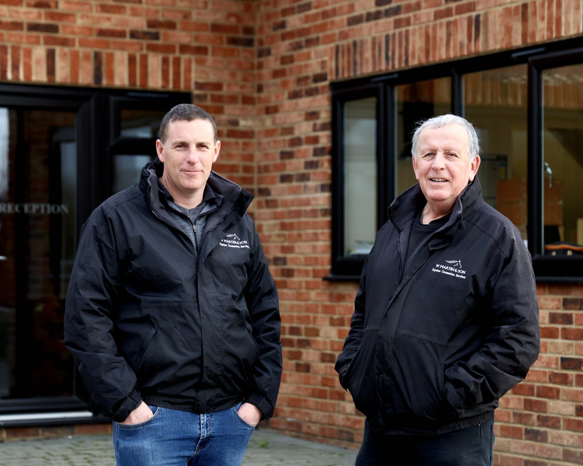 The Martin family outside their Braintree premises
